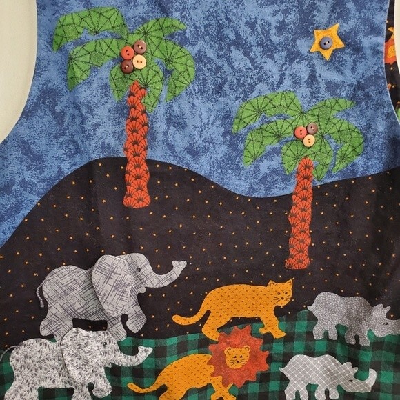 Handmade Noah's ark with animals open vest large vintage - Picture 5 of 5